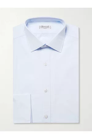 Charvet Slim-Fit Double Cuff Cotton-Poplin Shirt - Men - - EU 38