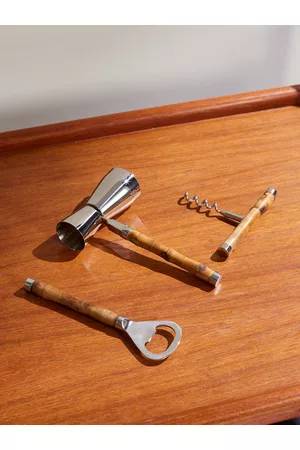 SOHO Masen Stainless Steel and Bamboo Bar Set - Men
