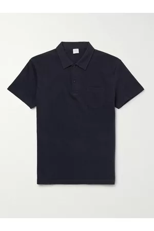 Sunspel Riviera Slim-Fit Cotton-Mesh Polo Shirt - Men - - S