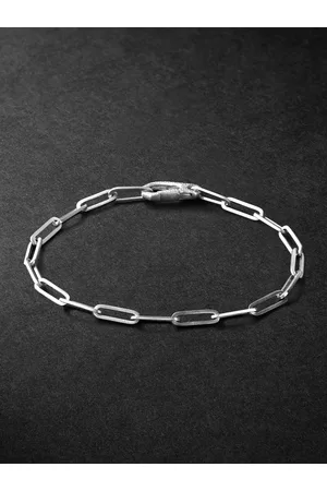 Mateo Long Link White Gold Bracelet - Men
