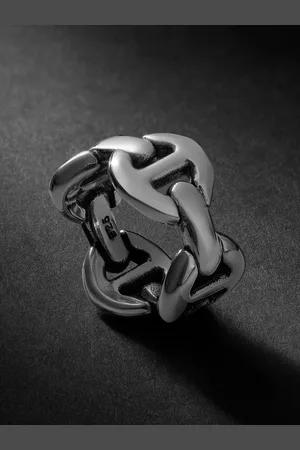 HOORSENBUHS Quad Link Sterling Ring - Men - - 10