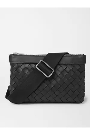 Bottega Veneta Duo Intrecciato Leather Messenger Bag - Men