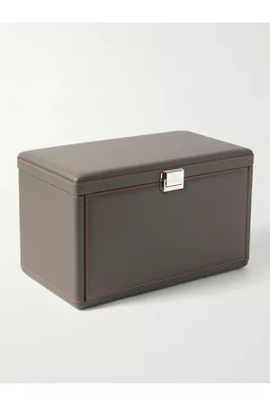 Scatola del Tempo 7-RT Full-Grain Leather Triple Watch Winder - Men