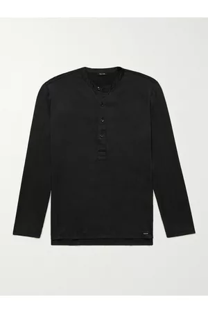 Tom Ford Stretch-Silk Satin Henley Pyjama Top - Men - - S
