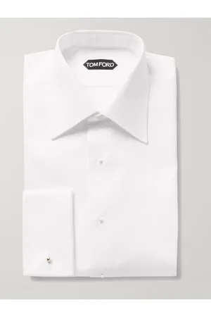 Tom Ford Slim-Fit Bib-Front Double-Cuff Cotton Tuxedo Shirt - Men - - EU 44