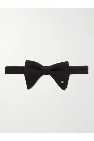 Gucci Pre-Tied Logo-Embellished Silk Crepe de Chine Bow Tie - Men