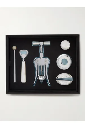 Lorenzi Large Stainless Steel and Mother-of-Pearl Wine Set - Men