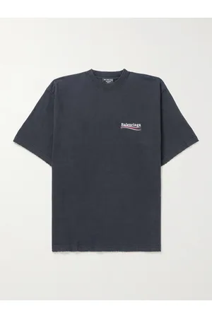 Balenciaga Oversized Logo-Embroidered Cotton-Jersey T-Shirt - Men - - XS