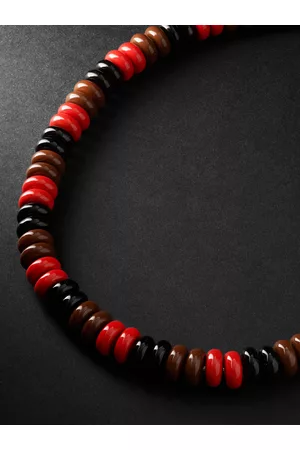 Lauren Rubinski Silver and Enamel Beaded Necklace - Men