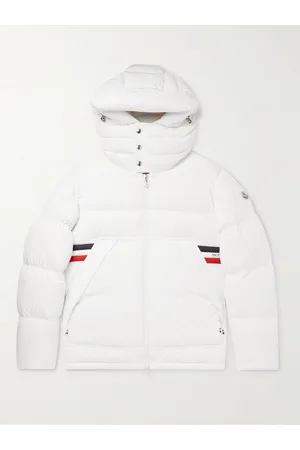Moncler Fleole Logo-Print Striped Quilted Shell Hooded Down Jacket - Men - - 5