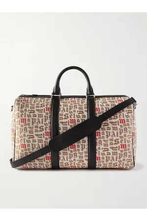Moncler 8 Moncler Palm Angels Leather-Trimmed Logo-Jacquard Weekend Bag - Men