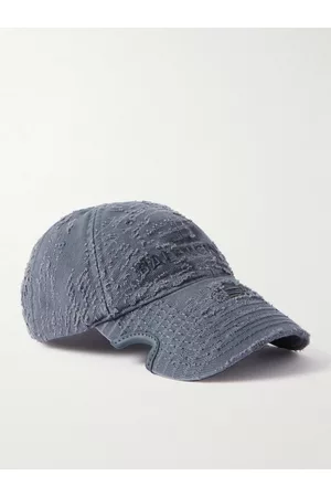 Balenciaga Logo-Embroidered Distressed Cotton-Twill Baseball Cap - Men - - M