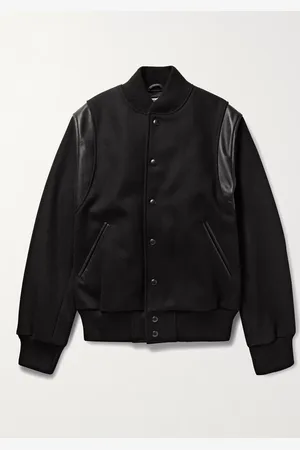 Golden Bear Hayes Leather-Panelled Melton Virgin Wool-Blend Varsity Jacket - Men - - L
