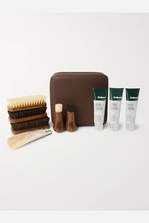 Lorenzi Travel Shoe Care Set with Leather Case - Men