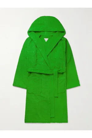 Bottega Veneta Intrecciato Cotton-Terry Hooded Robe - Men - - S