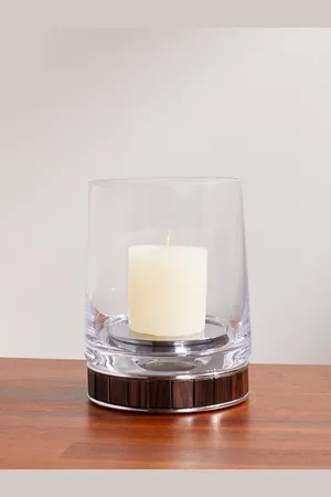 Lorenzi Ebony and Glass Candle Holder - Men