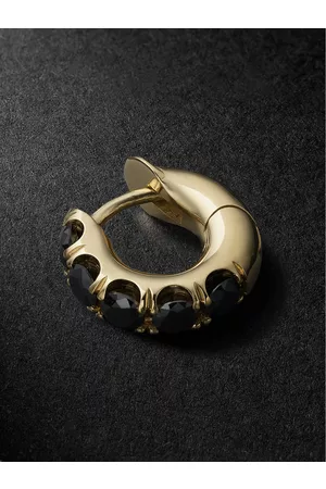 SPINELLI KILCOLLIN Mini Macro Gold Diamond Single Hoop Earring - Men