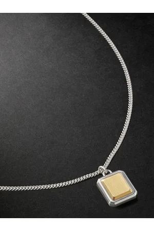 M. COHEN Pira Sterling Silver and 18-Karat Necklace - Men
