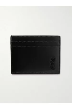 Saint Laurent Cassandre Logo-Appliquéd Leather Cardholder - Men