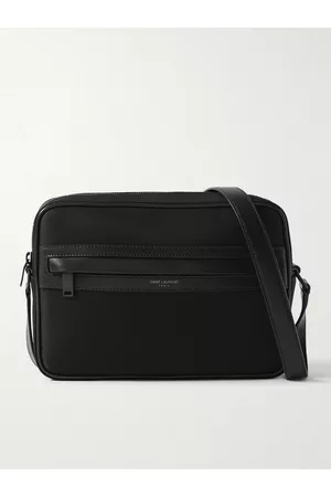 Saint Laurent Camp Leather-Trimmed ECONYL Messenger Bag - Men