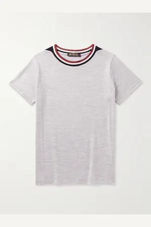 Loro Piana Striped Silk and Cotton-Blend T-Shirt - Men - - Age 2