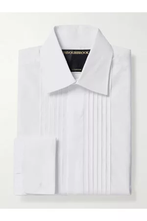 Favourbrook Pleated Double-Cuff Cotton-Poplin Tuxedo Shirt - Men - - UK/US 15