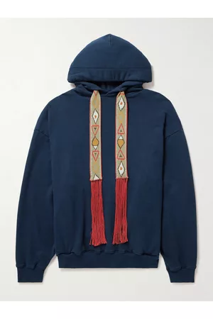 KAPITAL Maldives Jacquard-Trimmed Cotton-Blend Jersey Hoodie - Men - - 3