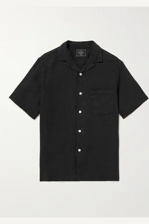 Portuguese Flannel Camp-Collar Linen Shirt - Men - - XS