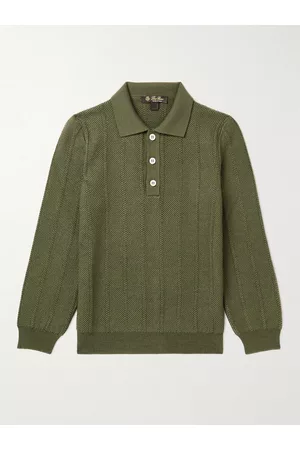 Loro Piana Wool, Silk and Cashmere-Blend Piqué Polo Shirt - Men - - Age 4