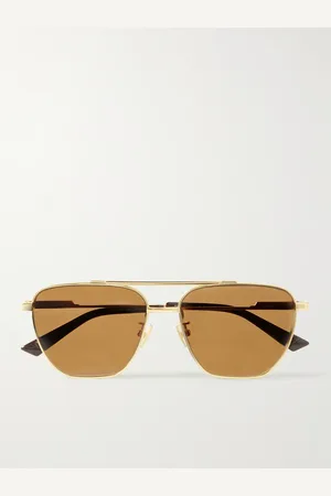 Bottega Veneta Aviator-Style -Tone Sunglasses - Men