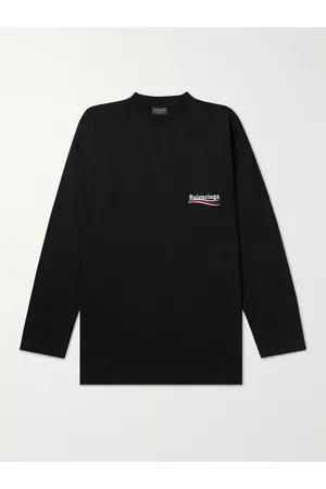 Balenciaga Logo-Embroidered Cotton-Jersey T-Shirt - Men - - 1