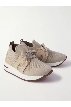 Loro Piana Walk Leather- and Suede-Panelled Mesh Sneakers - Men - - IT 29