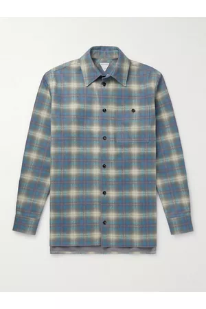 Bottega Veneta Checked Leather Shirt - Men - - IT 48
