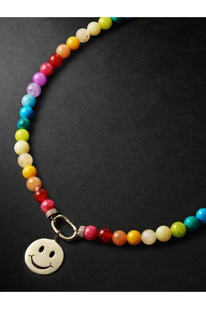 Sydney Evan Gold Diamond Beaded Pendant Necklace - Men