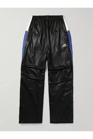 Balenciaga Straight-Leg Striped Leather Sweatpants - Men - - IT 46