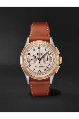 CARL F. BUCHERER Heritage BiCompax Annual Limited Edition Automatic Chronograph 41mm 18-Karat Rose Gold, Stainless Steel and Leather Watch, Ref. No. 00.10803.07.42.01 - Men