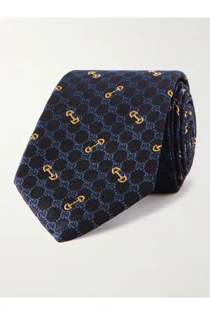 Gucci 7cm Logo-Embroidered Silk-Jacquard Tie - Men