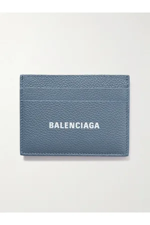 Balenciaga Logo-Print Full-Grain Leather Cardholder - Men