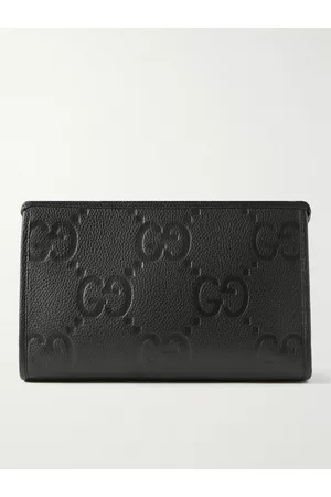 Gucci Logo-Debossed Full-Grain Leather Pouch - Men
