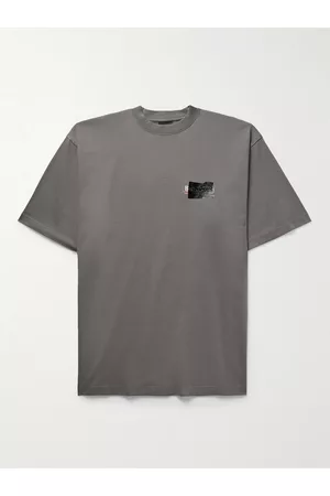 Balenciaga Gaffer Oversized Logo-Embroidered Appliquéd Cotton-Jersey T-Shirt - Men - - S