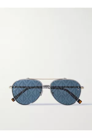 Dior CD Diamond A1U Aviator-Style -Tone Metal Sunglasses - Men