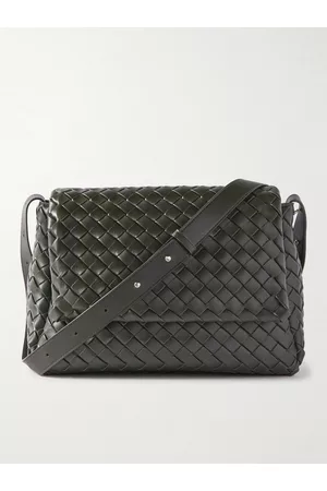 Bottega Veneta Large Cobble Intrecciato Leather Messenger Bag - Men