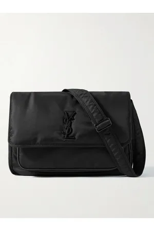 Saint Laurent Niki Leather-Trimmed Nylon Messenger Bag - Men