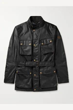 Belstaff Trialmaster Belted Logo-Appliquéd Waxed-Cotton Jacket - Men - - IT 46
