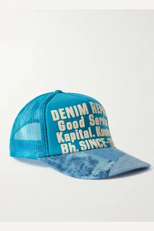 KAPITAL Printed Canvas, Patchwork Denim and Mesh Trucker Cap - Men