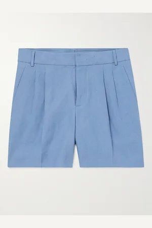 Loro Piana Straight-Leg Pleated Linen Bermuda Shorts - Men - - XL