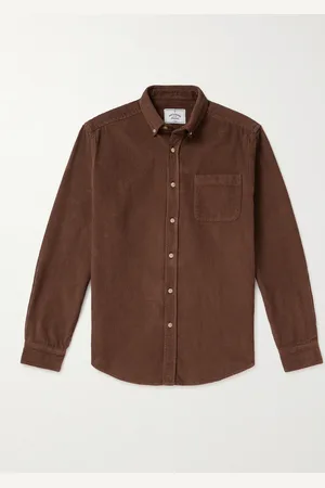 Portuguese Flannel Lobo Button-Down Collar Cotton-Corduroy Shirt - Men - - S