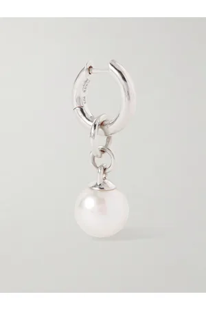 M. COHEN Tisha Convertible Sterling Pearl Single Hoop Earring - Men