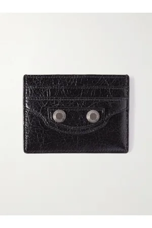 Balenciaga Le Cagole Embellished Cracked-Leather Cardholder - Men