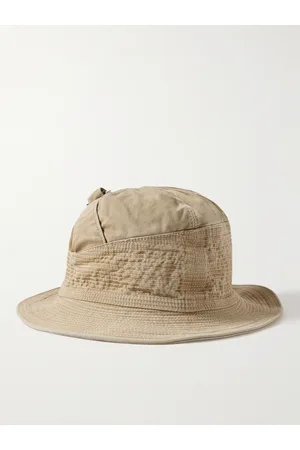 KAPITAL The Old Man and the Sea Distressed Buckled Cotton-Twill Bucket Hat - Men
